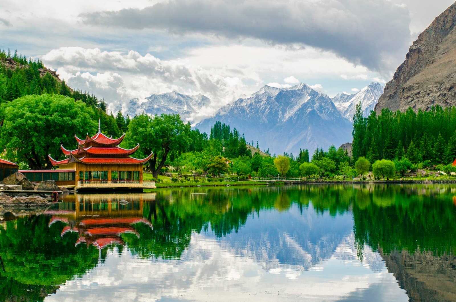 Shangrila resort on Lower Kachura Lake, Skardu